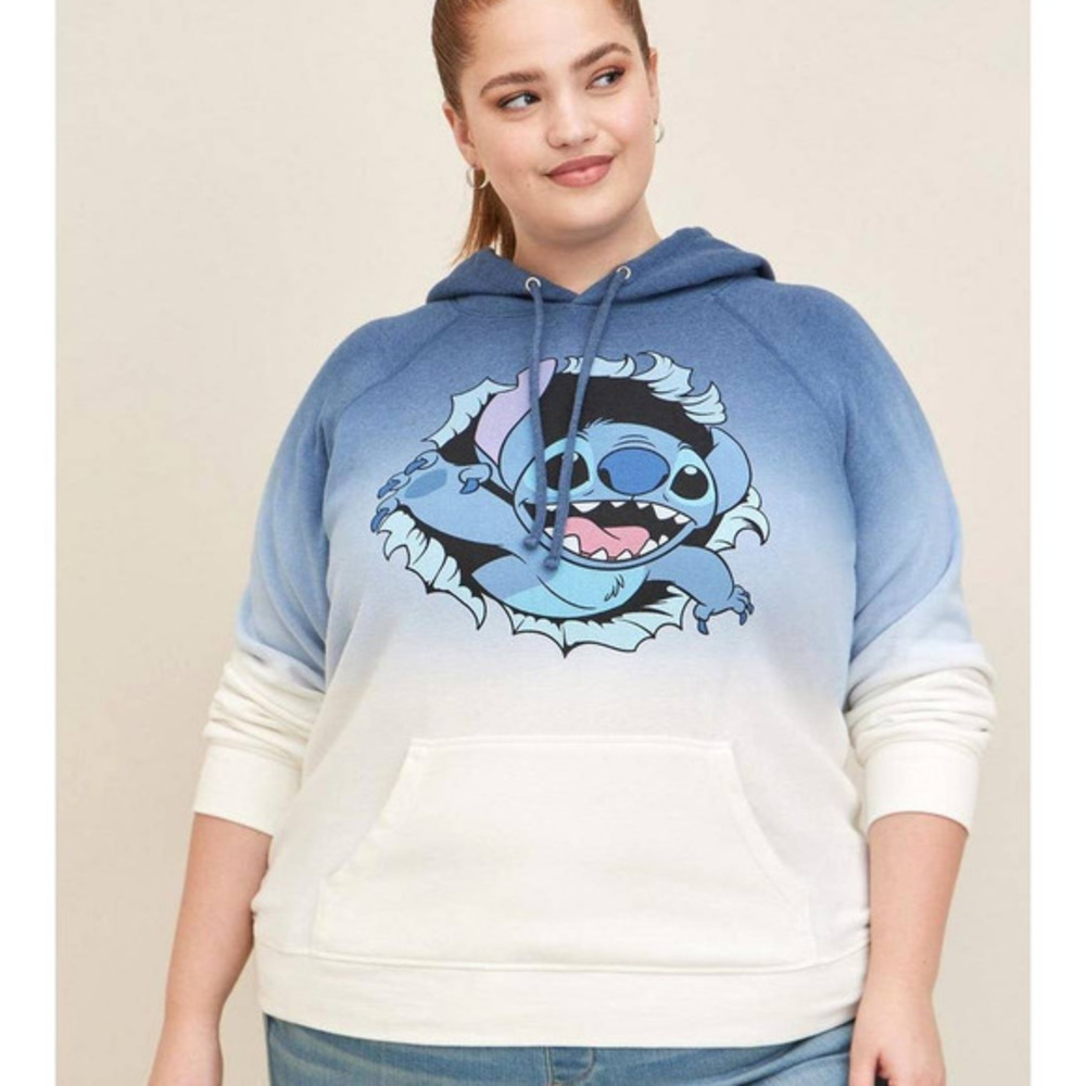 New Torrid‎ 3 (3X) Disney Lilo & Stitch Fleece Pullover Hoodie Hooded Sweatshirt